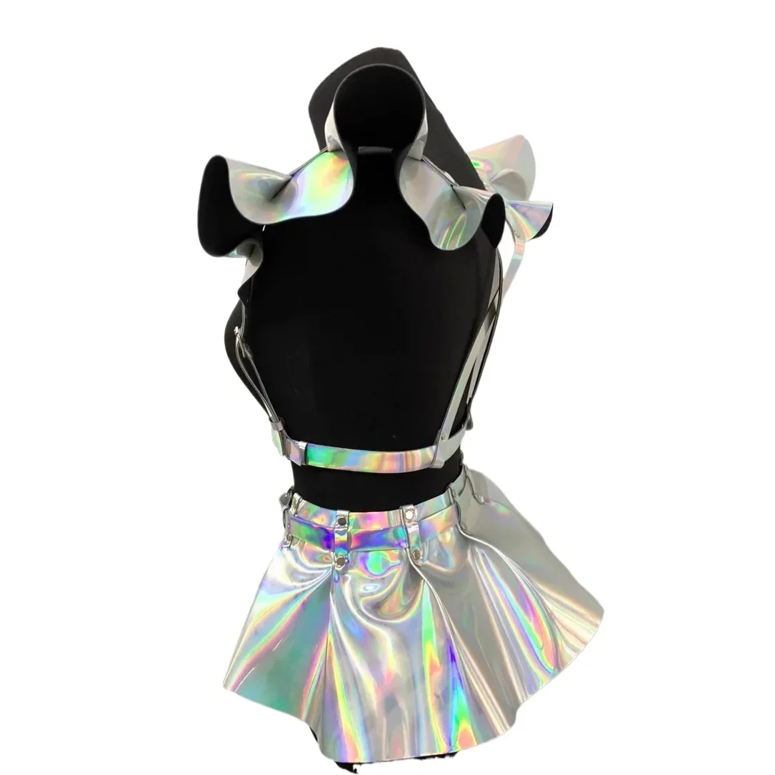 Cyberpunk Music Festival Holographic Colorful Suspender Dress Prom Accessory Belt Cosplay Costume Shiny Carnival Party Bar Skirt
Cyberpunk Music Festival Holographic Colorful Suspender Dress Prom Accessory Belt Cosplay Costume Shiny Carnival Party Bar Skirt
