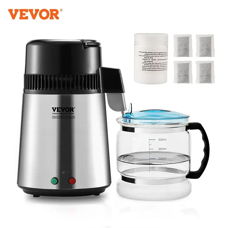 Water Distiller Pure Water Purifier Filter Countertop4L 1.05 Gallon 750W Stainless Steel Interior Distiller
Water Distiller Pure Water Purifier Filter Countertop4L 1.05 Gallon 750W Stainless Steel Interior Distiller