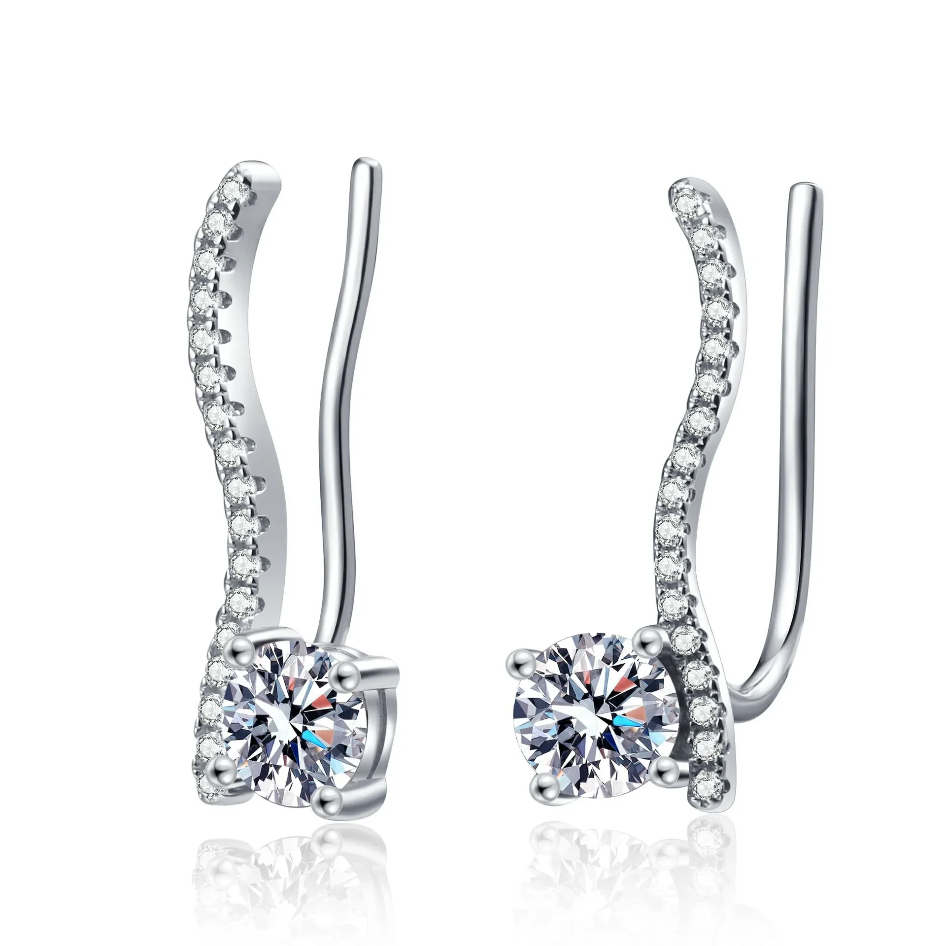 HAIMAITONG New Deyi pt950 platinum Moissanite earrings for women line sense earring simple atmosphere personality gift
HAIMAITONG New Deyi pt950 platinum Moissanite earrings for women line sense earring simple atmosphere personality gift
