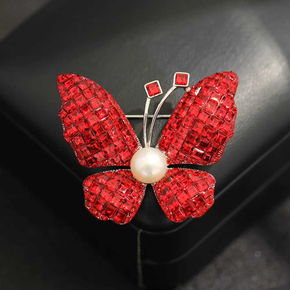 Изысканная брошь-бабочка из красного хрусталя с натуральным пресноводным жемчугом, элитный дизайн, для женщин
Изысканная брошь-бабочка из красного хрусталя с натуральным пресноводным жемчугом, элитный дизайн, для женщин