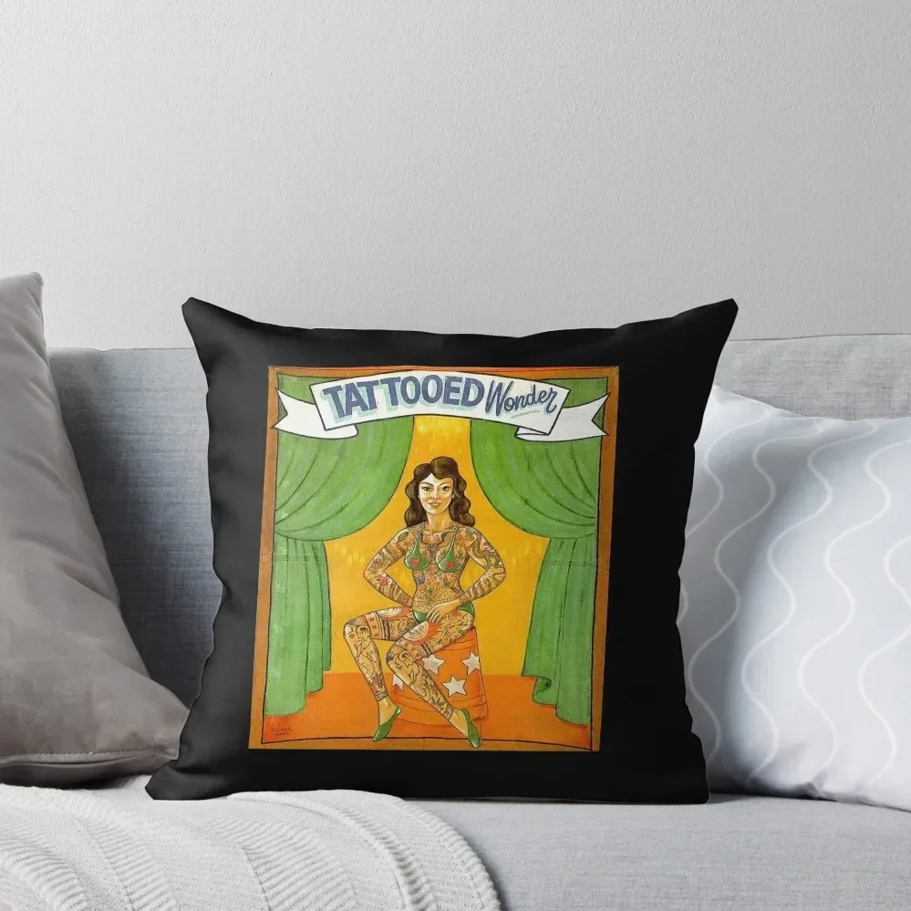 TATTOOED WONDER : Vintage Circus Sideshow Advertising Print Throw Pillow Sofas Covers Sofa Cushions Cover pillow
TATTOOED WONDER : Vintage Circus Sideshow Advertising Print Throw Pillow Sofas Covers Sofa Cushions Cover pillow