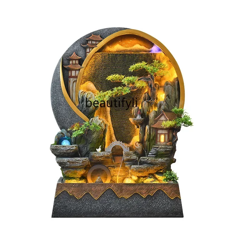 XZ1Rockery flowing water fountain Chinese living room screen partition floor ornament circulating water landscaping courtyard
XZ1Rockery flowing water fountain Chinese living room screen partition floor ornament circulating water landscaping courtyard
