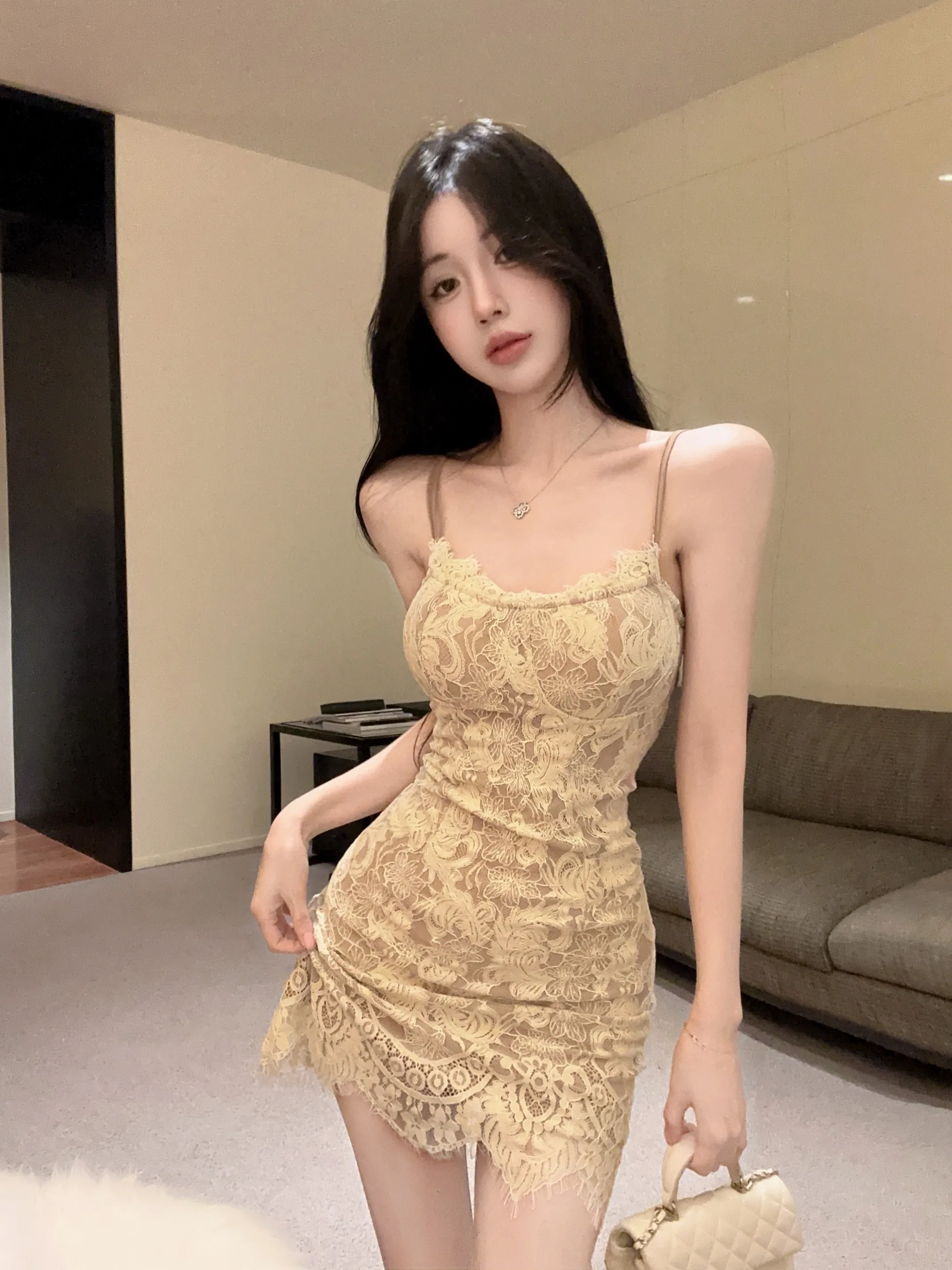 Pure Desire Lace Strap Vest Women's Autumn Winter Sexy Bodycon Skirt Highlighting Curves Bridesmaid Dr Ci Commute
Pure Desire Lace Strap Vest Women's Autumn Winter Sexy Bodycon Skirt Highlighting Curves Bridesmaid Dr Ci Commute