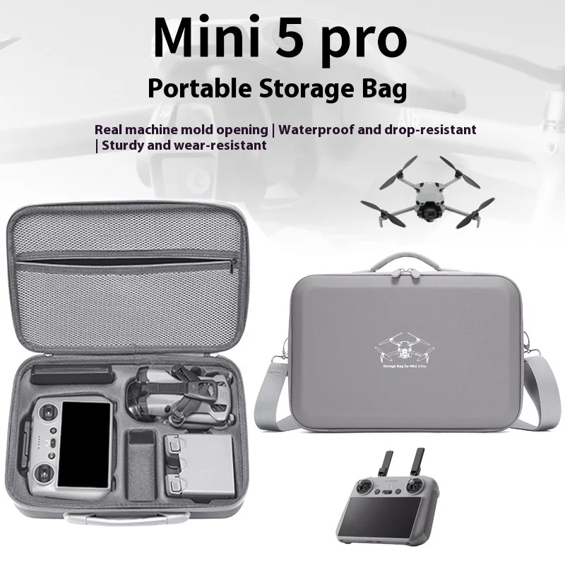 Mini 5 Pro RC 2 Case, Large Capacity Portable PU Leather Storage Bag for DJI Mini 5 Pro Fly More Combo Drone RC2 Controller Kit
Mini 5 Pro RC 2 Case, Large Capacity Portable PU Leather Storage Bag for DJI Mini 5 Pro Fly More Combo Drone RC2 Controller Kit