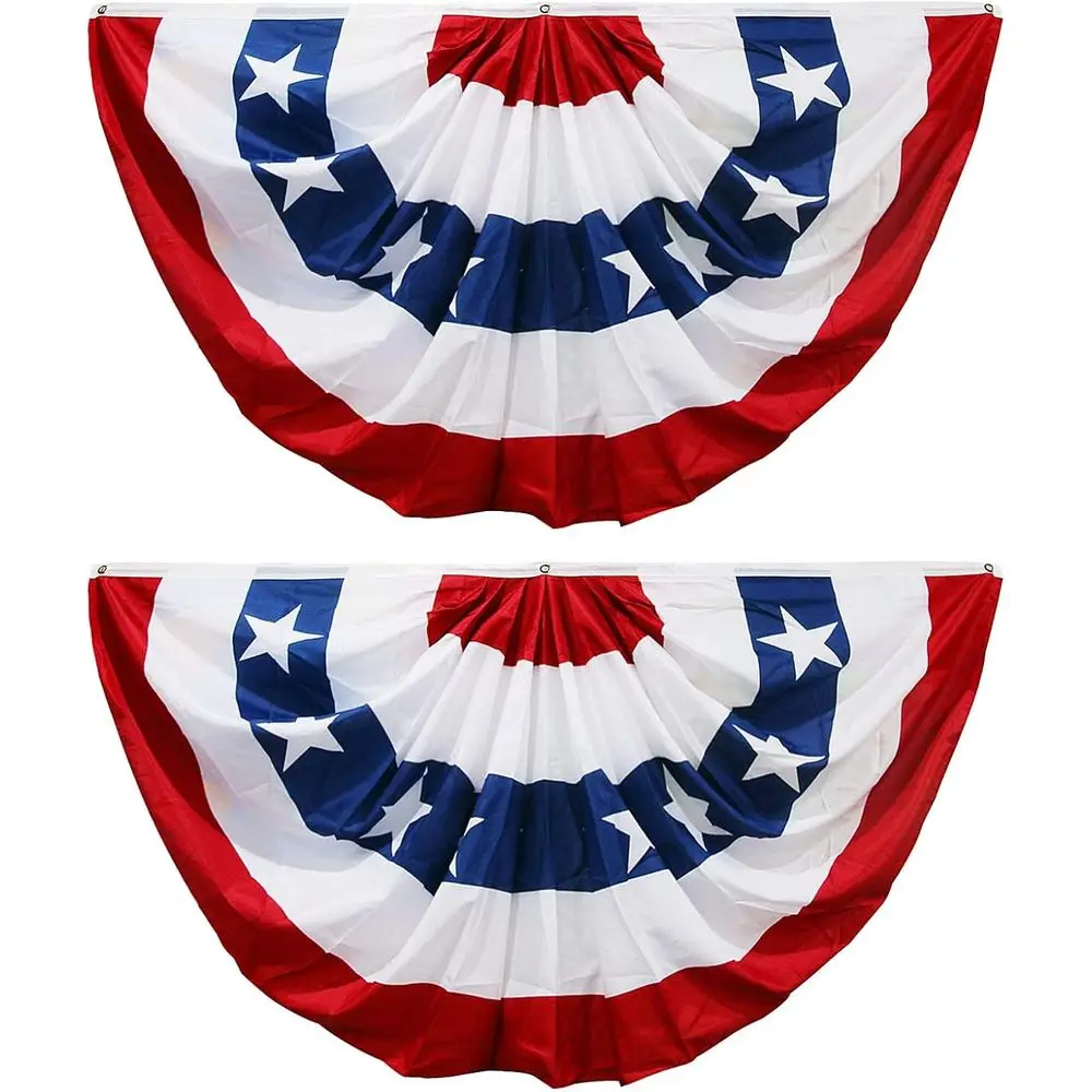 Patriotic 4th of July Outdoor Bunting - Red, White, and Blue Banners, 1.5x3 ft, 2 Pack
Patriotic 4th of July Outdoor Bunting - Red, White, and Blue Banners, 1.5x3 ft, 2 Pack