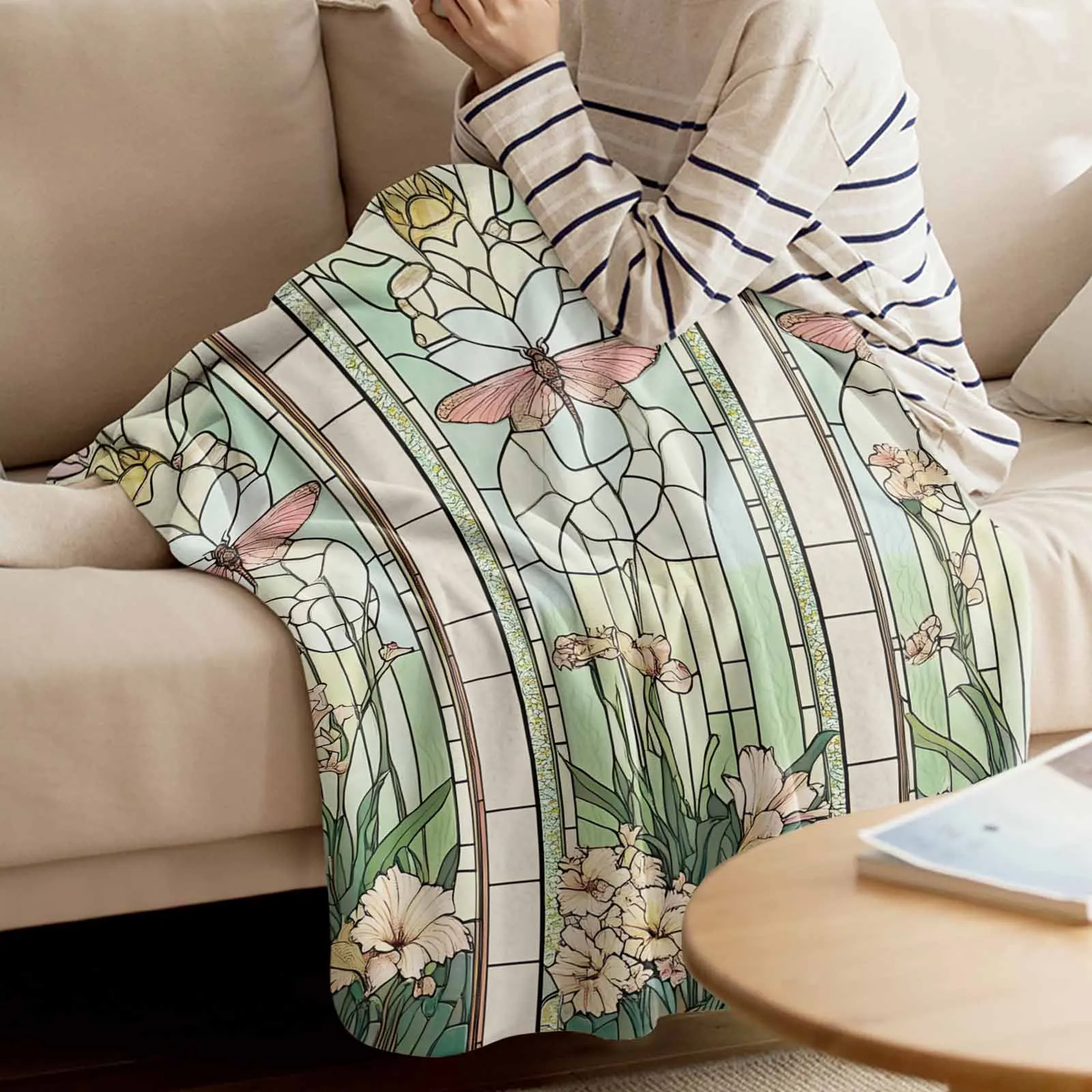 Butterfly Vintage Stained Glass Coral Fleece Blanket Cover The Bed Flannel Sofa Blanket Small Blanket for Kids Home Textile
Butterfly Vintage Stained Glass Coral Fleece Blanket Cover The Bed Flannel Sofa Blanket Small Blanket for Kids Home Textile