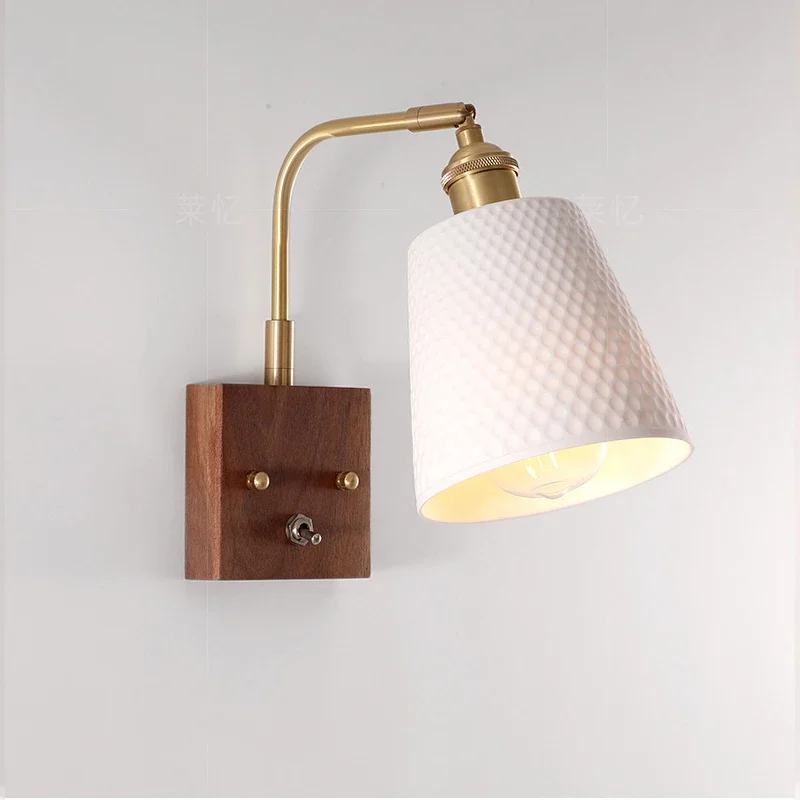 Japanese Minimalist Wood Creamic Wall Sconce Lamp for Living Room Bedroom Bedside Lamp Vintage Brass Glass Led Wall Lights
Japanese Minimalist Wood Creamic Wall Sconce Lamp for Living Room Bedroom Bedside Lamp Vintage Brass Glass Led Wall Lights
