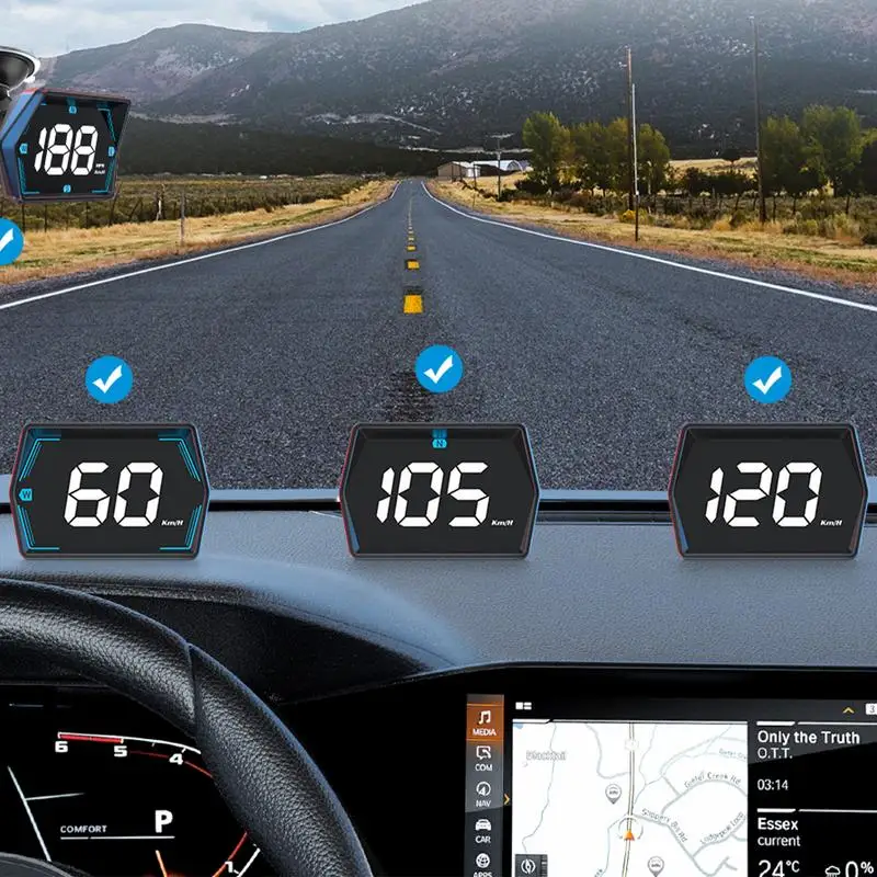 Цифровой измеритель скорости шрифта, часы, проектор, GPS-система, автоаксессуары, проектор на лобовое стекло, GPS-система, цифровой дисплей Hud
Цифровой измеритель скорости шрифта, часы, проектор, GPS-система, автоаксессуары, проектор на лобовое стекло, GPS-система, цифровой дисплей Hud