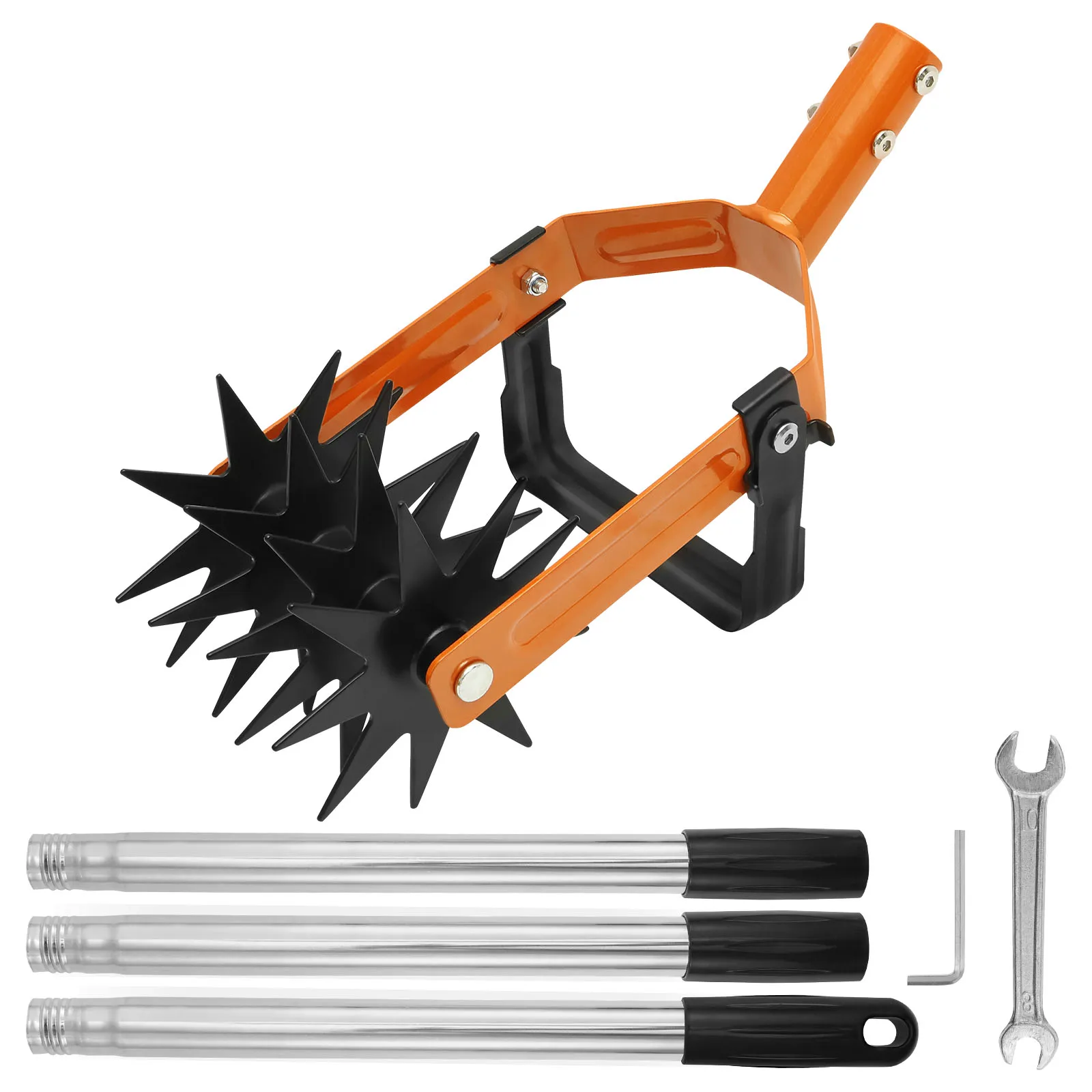 New 2-in-1Tiller Tool Stainless Steel Handle Rotary Cultivator Adjustable Length Gardening Cultivator with Long Handle for Soil
New 2-in-1Tiller Tool Stainless Steel Handle Rotary Cultivator Adjustable Length Gardening Cultivator with Long Handle for Soil