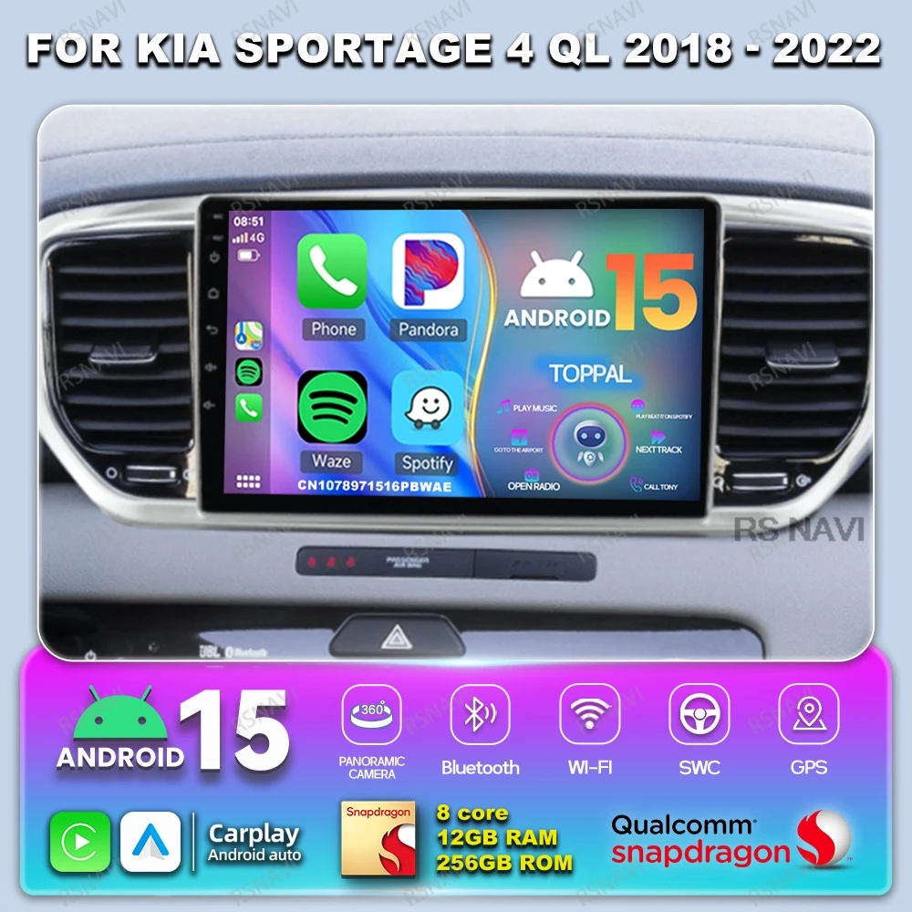 Car Radio Android 14 For Kia Sportage 4 QL 2018 - 2022 AI Voice Wireless QLED BT DVD 8 Core Qualcomm WIFI+4G NO 2DIN Head Unit
Car Radio Android 14 For Kia Sportage 4 QL 2018 - 2022 AI Voice Wireless QLED BT DVD 8 Core Qualcomm WIFI+4G NO 2DIN Head Unit
