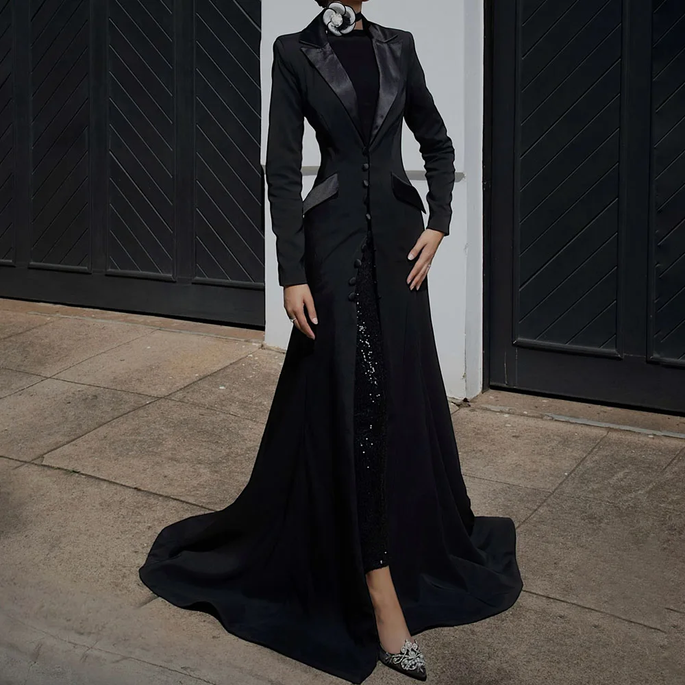 Customized Mermaid Evening Dresses Floor-length High-neck Full Sleeve Prom Gown Fashion Button Flowers Simple Draped Party Gown
Customized Mermaid Evening Dresses Floor-length High-neck Full Sleeve Prom Gown Fashion Button Flowers Simple Draped Party Gown