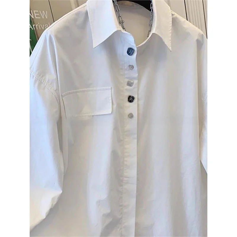 Loose Fit Long Sleeve Blue Shirt Men's Women's Casual Style Spring Autumn Outerwear Cardigan American High End Feeling Large ...
Loose Fit Long Sleeve Blue Shirt Men's Women's Casual Style Spring Autumn Outerwear Cardigan American High End Feeling Large ...