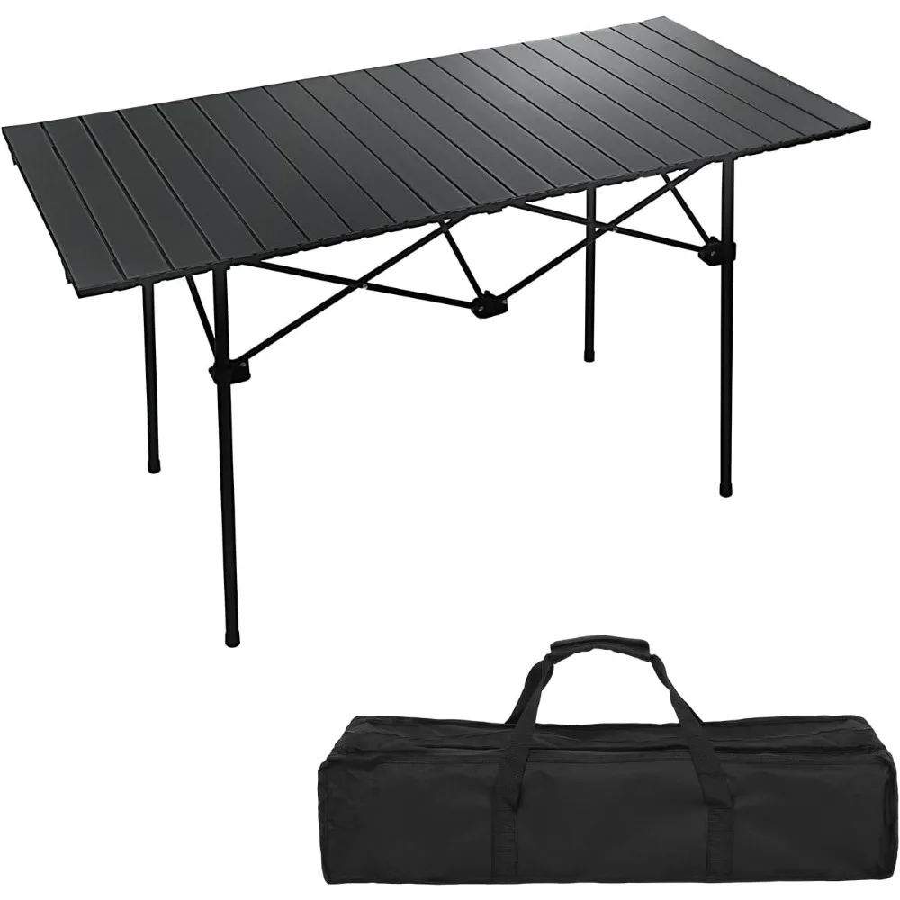 Camping Table 4Ft Folding Table Folding Picnic Aluminum Roll up Camp for Outdoor Beach Grill BBQ Travel Black
Camping Table 4Ft Folding Table Folding Picnic Aluminum Roll up Camp for Outdoor Beach Grill BBQ Travel Black