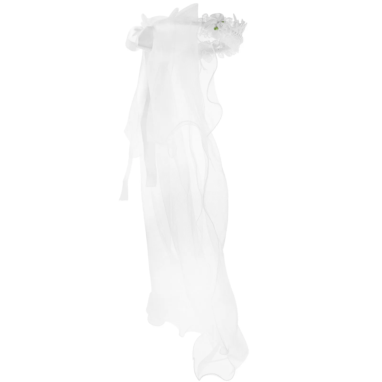 Floral Hair Wreath Veil Double Lace Two Layers White Wedding Communion Veil Hair Crown Headdress for Prom Performance
Floral Hair Wreath Veil Double Lace Two Layers White Wedding Communion Veil Hair Crown Headdress for Prom Performance