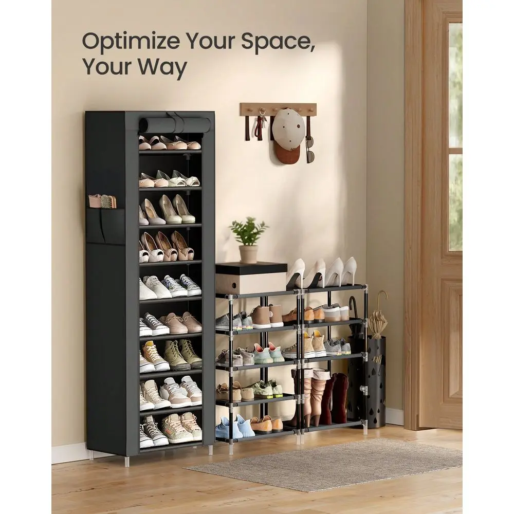 10Tier Shoe Rack, Shoe Storage Cabinet With Dustproof Cover, FreeStanding Storage Organizer For Closet, Entryway, Hold 20 Pairs
10Tier Shoe Rack, Shoe Storage Cabinet With Dustproof Cover, FreeStanding Storage Organizer For Closet, Entryway, Hold 20 Pairs
