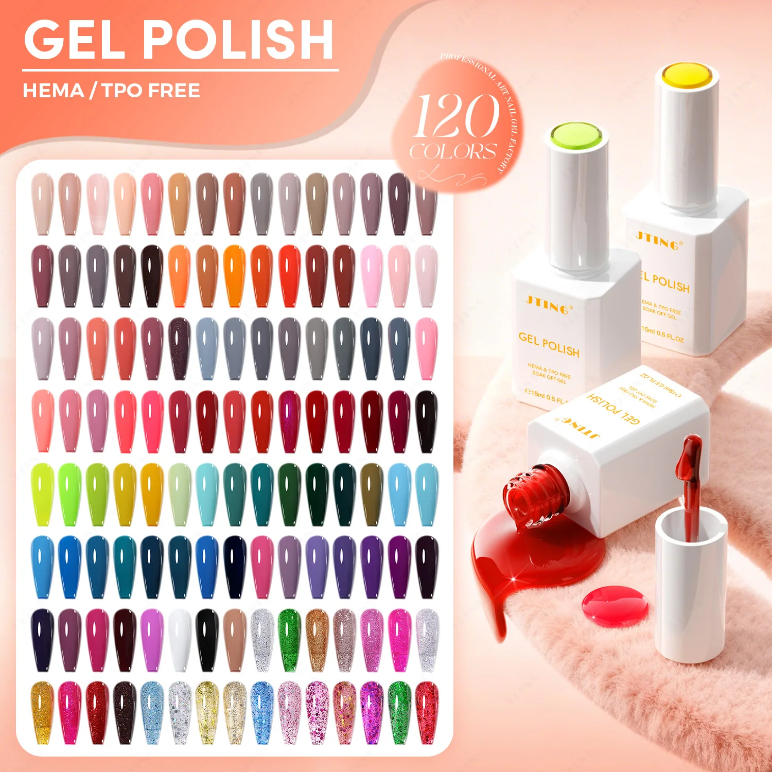 New 120 Color Series Nail Polish Gel Set Colour Uv Gel Nail Kit Professional Nail Salon Soak off Natural Non Toxic OEM ODM
New 120 Color Series Nail Polish Gel Set Colour Uv Gel Nail Kit Professional Nail Salon Soak off Natural Non Toxic OEM ODM