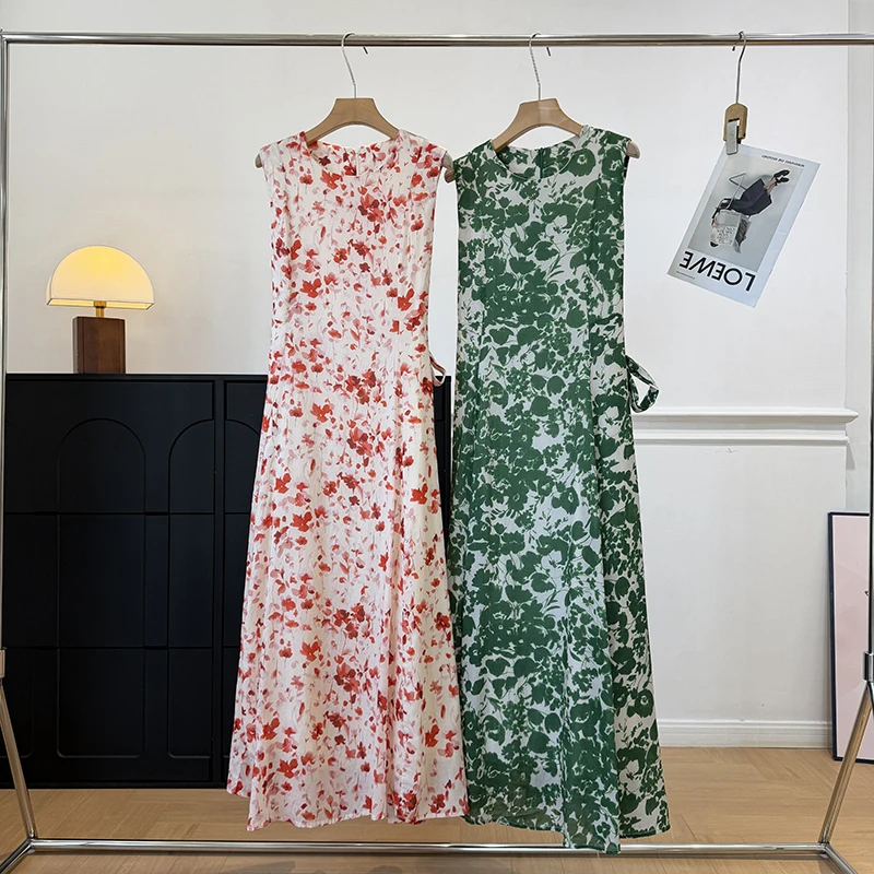 Wooden Giant 9000 Floral Print Silk Linen Wrap Waist Sleeveless Long Dress Women's City Commute Summer 2026 round Neck A-Line...
Wooden Giant 9000 Floral Print Silk Linen Wrap Waist Sleeveless Long Dress Women's City Commute Summer 2026 round Neck A-Line...
