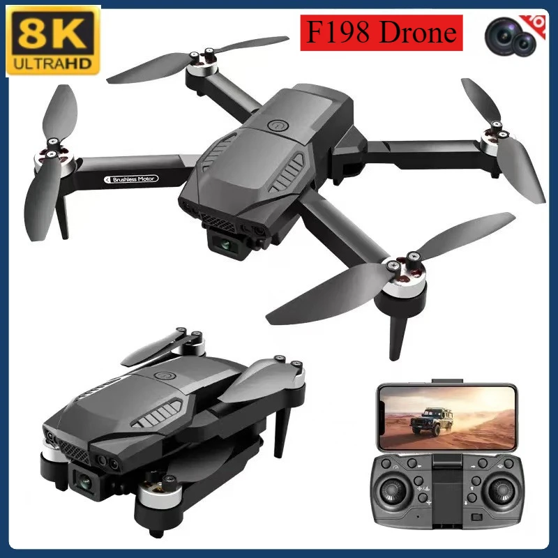 Новый дрон F198 Профессиональная двойная камера с 1080P WIFI FPV HD Аэрофотосъемка Широкоугольный бесщеточный RC Складной квадрокоптер
Новый дрон F198 Профессиональная двойная камера с 1080P WIFI FPV HD Аэрофотосъемка Широкоугольный бесщеточный RC Складной квадрокоптер