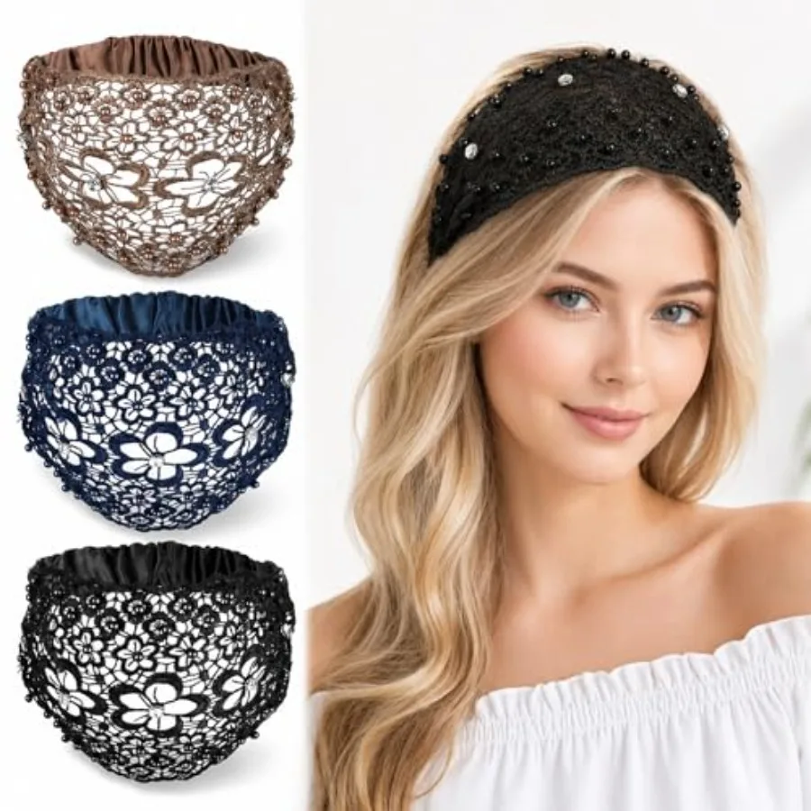 3Pcs Lace Pearl Headband Boho Crochet Wide Headbands Floral Beaded Lace Elastic Headband for Daily Wear and Various Holidays Ha
3Pcs Lace Pearl Headband Boho Crochet Wide Headbands Floral Beaded Lace Elastic Headband for Daily Wear and Various Holidays Ha