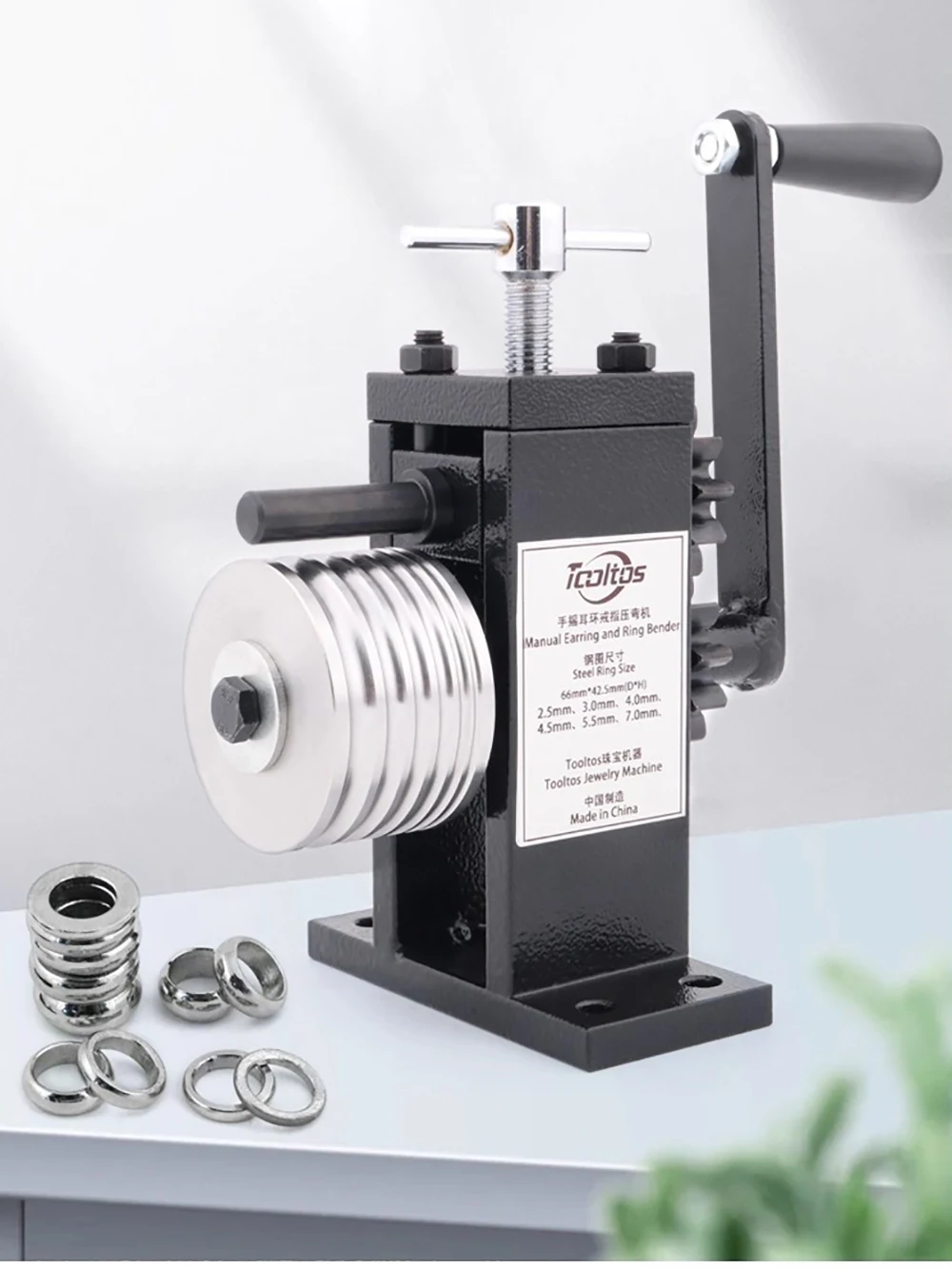 Hand Operated Jewelry Bending Machine - Ring/Earring Bender, Wire Coiling Tool for Round Circle Making (Roller Bending Machine)
Hand Operated Jewelry Bending Machine - Ring/Earring Bender, Wire Coiling Tool for Round Circle Making (Roller Bending Machine)