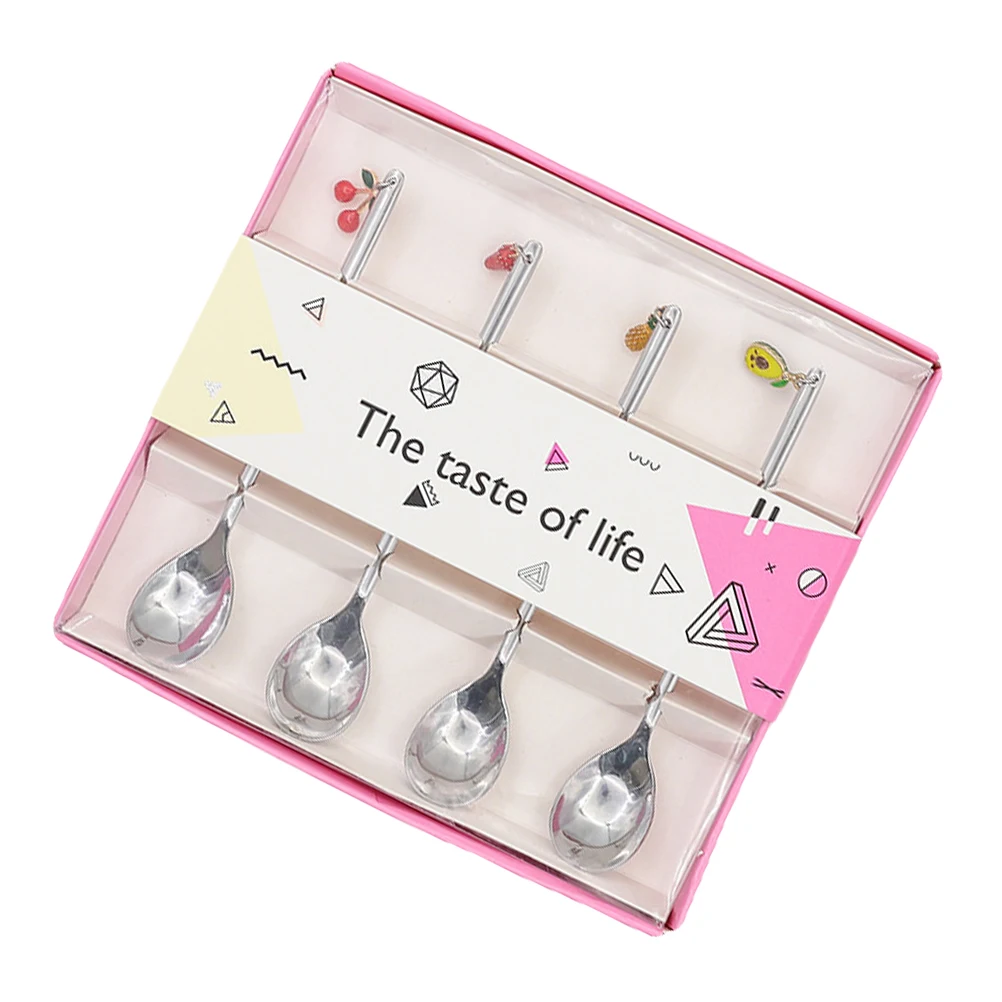 4PCS Stainless Steel Dessert Spoon High Quality Material Mirror Polishing Smooth Lines Fruit Pattern Lovely Christmas
4PCS Stainless Steel Dessert Spoon High Quality Material Mirror Polishing Smooth Lines Fruit Pattern Lovely Christmas