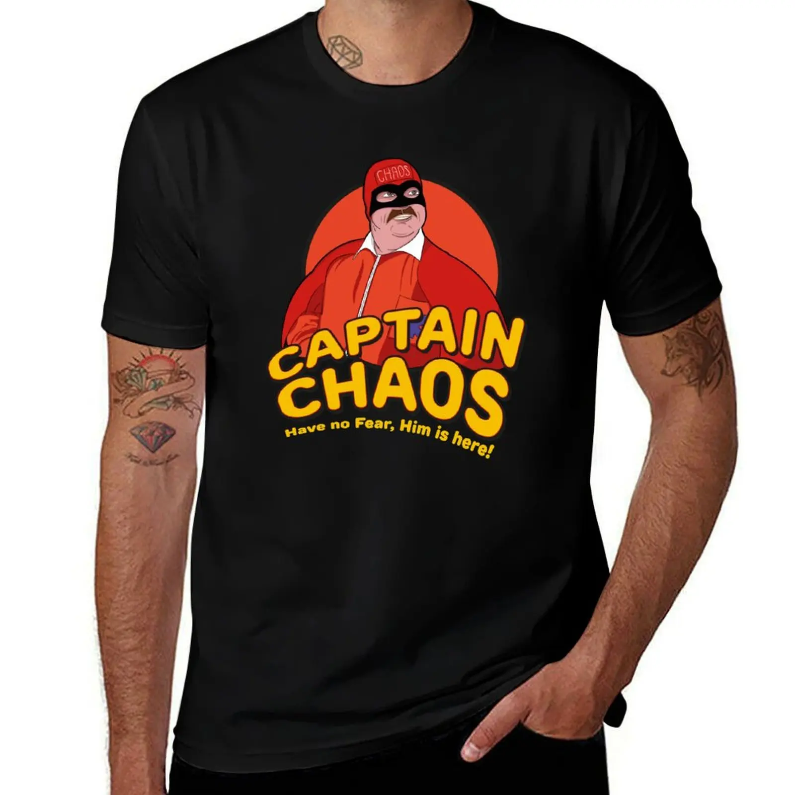Have no Fear Him Is Here - Captain Chaos T-Shirt street wear blacks graphic tee shirt slim fit t shirts for men
Have no Fear Him Is Here - Captain Chaos T-Shirt street wear blacks graphic tee shirt slim fit t shirts for men