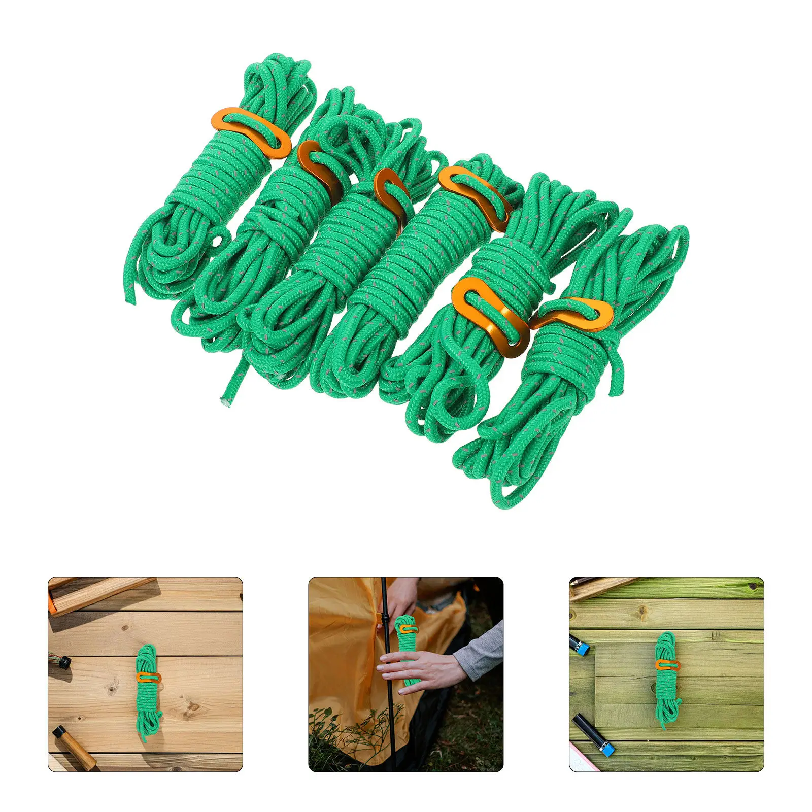 6Pcs Outdoor Reflective Tent Rope Buckles Adjustable Parachute Cord Tie Downs Camping Windproof Guide Lines Night Safety
6Pcs Outdoor Reflective Tent Rope Buckles Adjustable Parachute Cord Tie Downs Camping Windproof Guide Lines Night Safety