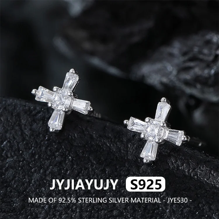 JYJIAYUJY 100% Whole Original Sterling Silver S925 Stud Earrings In Stock 7MM Cross Zircon Fashion Jewelry Gift Daily JYE530
JYJIAYUJY 100% Whole Original Sterling Silver S925 Stud Earrings In Stock 7MM Cross Zircon Fashion Jewelry Gift Daily JYE530