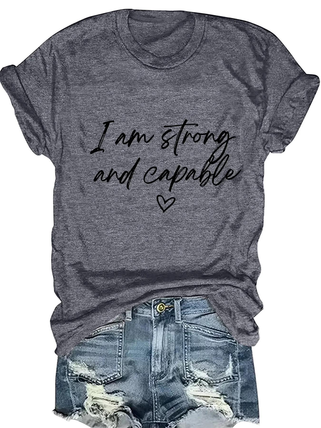 Fashionable Ladies round Neck Short Sleeve T-Shirt with Letter Pattern Print Casual Comfortable Women's Top
Fashionable Ladies round Neck Short Sleeve T-Shirt with Letter Pattern Print Casual Comfortable Women's Top