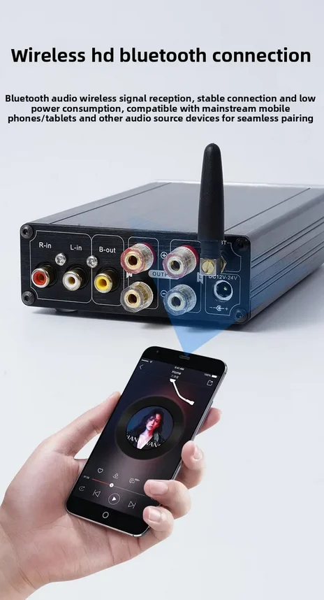 New DAMP-30A high power Class D Home Desktop remote control Bluetooth 5.2 200W Digital Power Amplifier
New DAMP-30A high power Class D Home Desktop remote control Bluetooth 5.2 200W Digital Power Amplifier