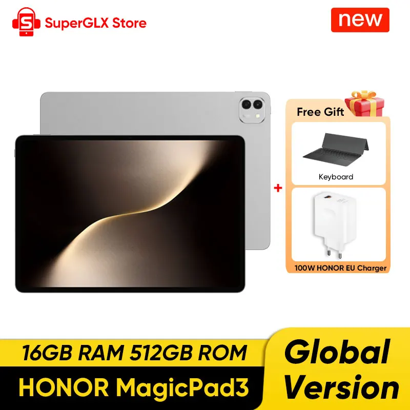 Global Version Original HONOR MagicPad 3 Tablet Snapdragon 8 Gen 3 13.3'' LCD 165Hz HONOR Eye Comfort Display 12450mAh Battery
Global Version Original HONOR MagicPad 3 Tablet Snapdragon 8 Gen 3 13.3'' LCD 165Hz HONOR Eye Comfort Display 12450mAh Battery