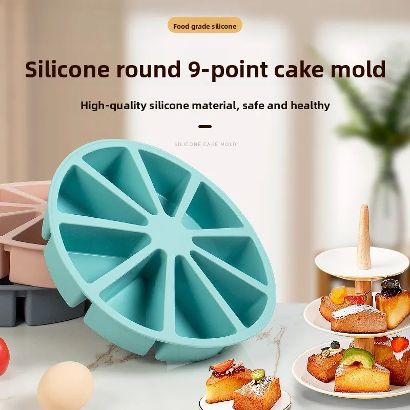 Silicone mold 9 cake mold triangle cheese cake mold pizza baking tray new cake mold
Silicone mold 9 cake mold triangle cheese cake mold pizza baking tray new cake mold