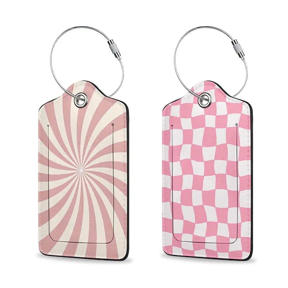Luggage Tag, 2 Pack Groovy Pink Checkerboard Luggage Tags for Suitcases, Identifiers Bag Tags with Privacy Flap, Baggage Tag
Luggage Tag, 2 Pack Groovy Pink Checkerboard Luggage Tags for Suitcases, Identifiers Bag Tags with Privacy Flap, Baggage Tag