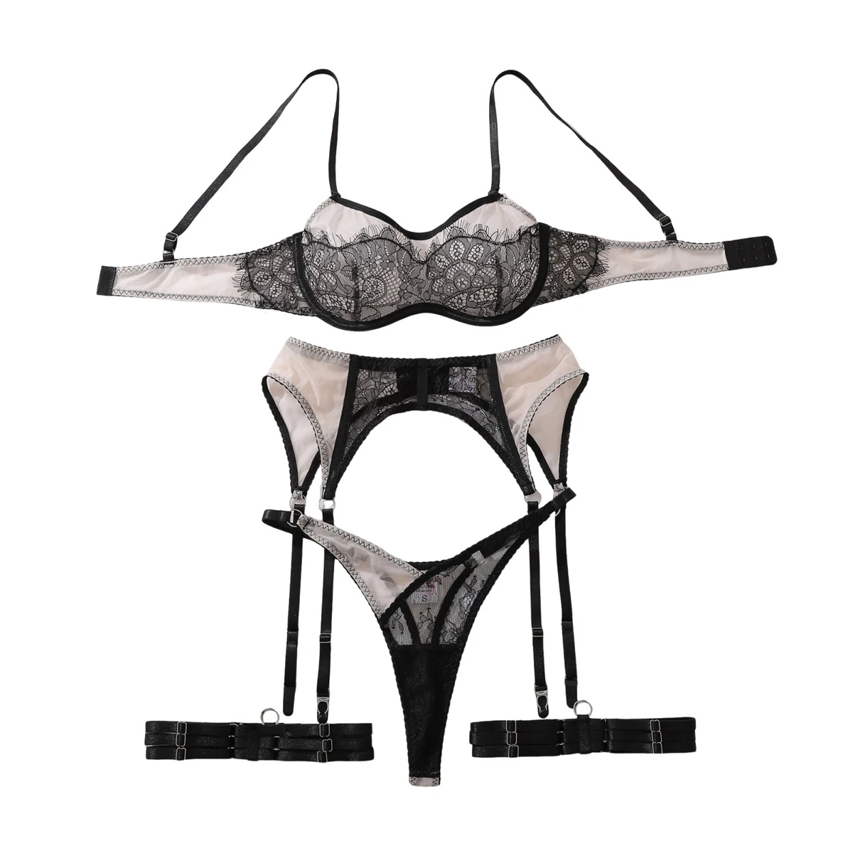 2026 Fashion and Comfortable Mesh Contrast Splicing Perspective Lace Body Shaping Sexy Underwear Set
2026 Fashion and Comfortable Mesh Contrast Splicing Perspective Lace Body Shaping Sexy Underwear Set