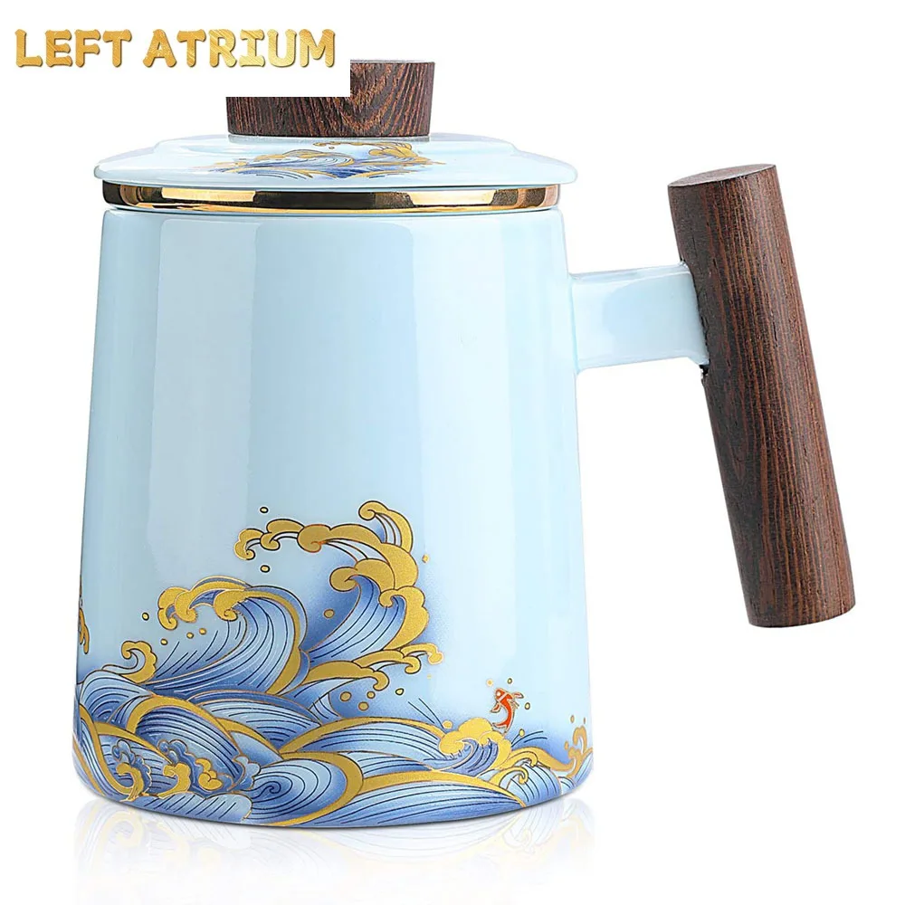 Tea Cup with Infuser and Lid,Ceramic Tea Mug with Pure Gold Ring, Tea Infusers for Loose Tea,15 Oz
Tea Cup with Infuser and Lid,Ceramic Tea Mug with Pure Gold Ring, Tea Infusers for Loose Tea,15 Oz