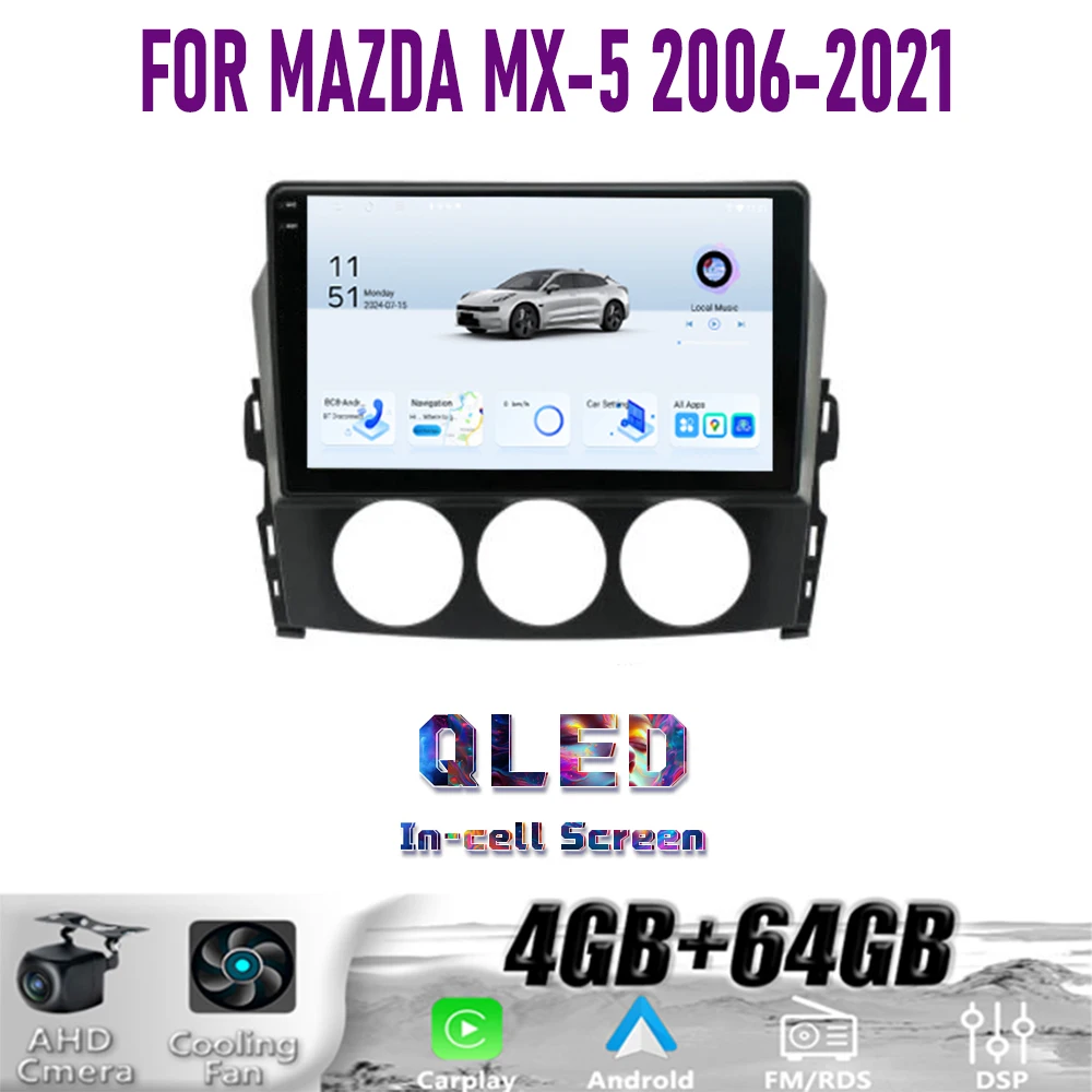 GPS 9" FOR MAZDA MX-5 2006-2021 Wireless CarPlay Android 15 Car Radio WIFI Multimedia Player Head Unit Google Map Camera
GPS 9" FOR MAZDA MX-5 2006-2021 Wireless CarPlay Android 15 Car Radio WIFI Multimedia Player Head Unit Google Map Camera
