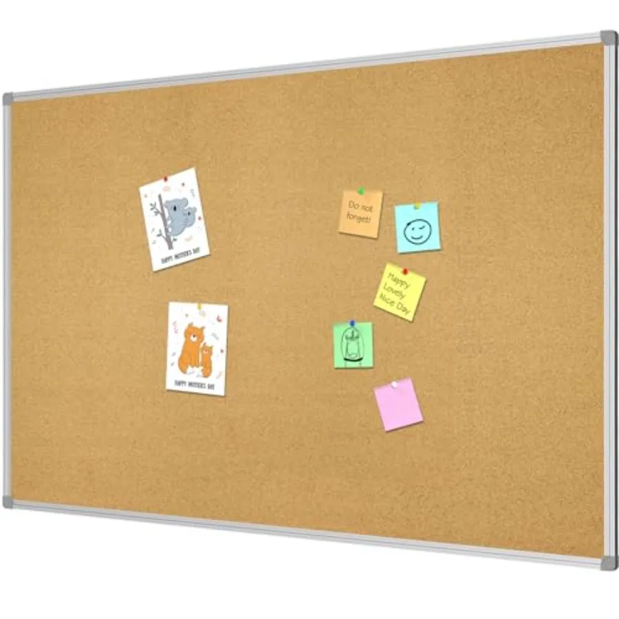 Large 60" x 36" Large Cork Board Bulletin Board Framed CorkBoard Wall-Mounted Notice Message Pin Board Silver Aluminium Framed
Large 60" x 36" Large Cork Board Bulletin Board Framed CorkBoard Wall-Mounted Notice Message Pin Board Silver Aluminium Framed