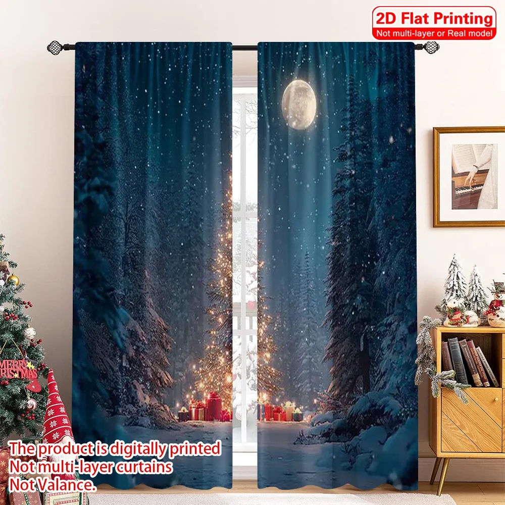 2pcs 2D flat printing Merry Christmas Curtain Snowy Christmas Tree Versatile Fabric Without Electricity Festive Wall Decor
2pcs 2D flat printing Merry Christmas Curtain Snowy Christmas Tree Versatile Fabric Without Electricity Festive Wall Decor