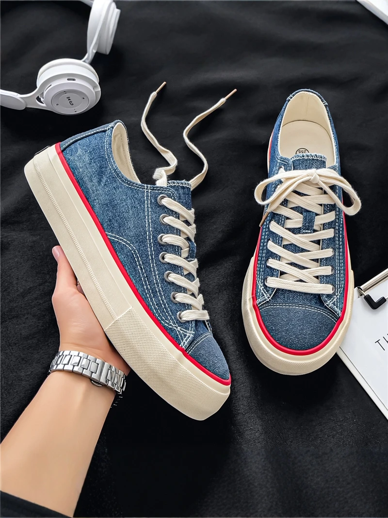 Men's Canvas Shoes Summer American Casual Board Shoes Washed Denim Color Block Street Simple Match Breathable Sports Trendy S...
Men's Canvas Shoes Summer American Casual Board Shoes Washed Denim Color Block Street Simple Match Breathable Sports Trendy S...
