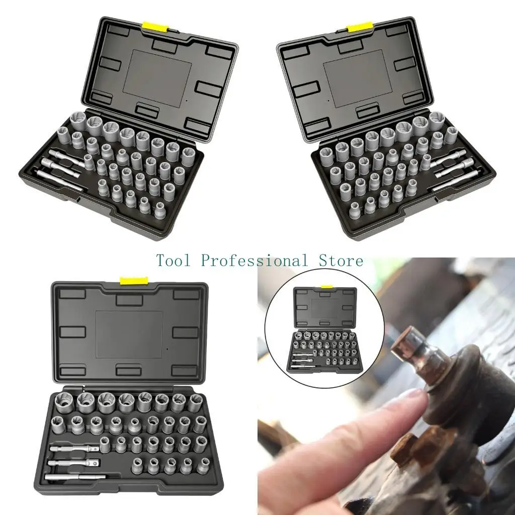 57QF 32 Piece Industrial Nut Removers Set Double Drives Compatibility Heat Treated Steel Rusts Proof
57QF 32 Piece Industrial Nut Removers Set Double Drives Compatibility Heat Treated Steel Rusts Proof