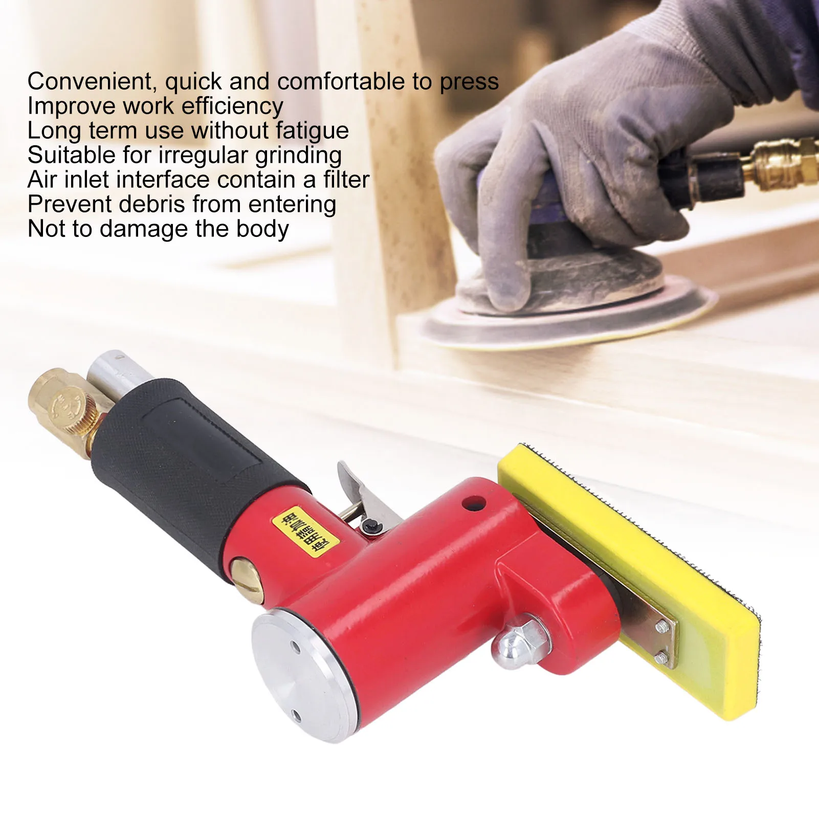 Air Random Orbital Sander Pneumatic Turntable Palm Tool for Auto Body Woodworking Composites Pneumatic Turntable Sander
Air Random Orbital Sander Pneumatic Turntable Palm Tool for Auto Body Woodworking Composites Pneumatic Turntable Sander