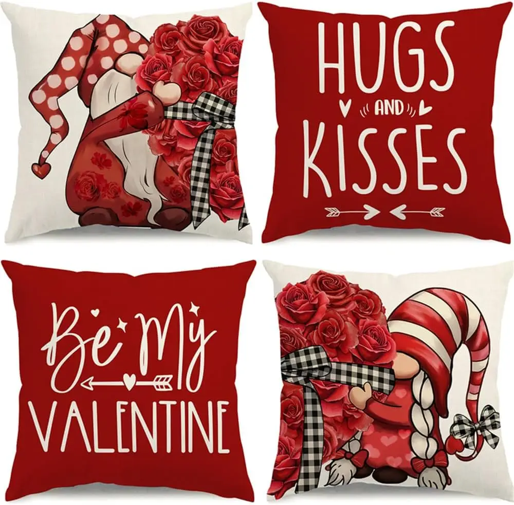 Valentine's Day Pillow Covers 18x18 Roses Love Heart Gnomes Decorations Be My Valentine Throw Pillow Case Set of 4
Valentine's Day Pillow Covers 18x18 Roses Love Heart Gnomes Decorations Be My Valentine Throw Pillow Case Set of 4