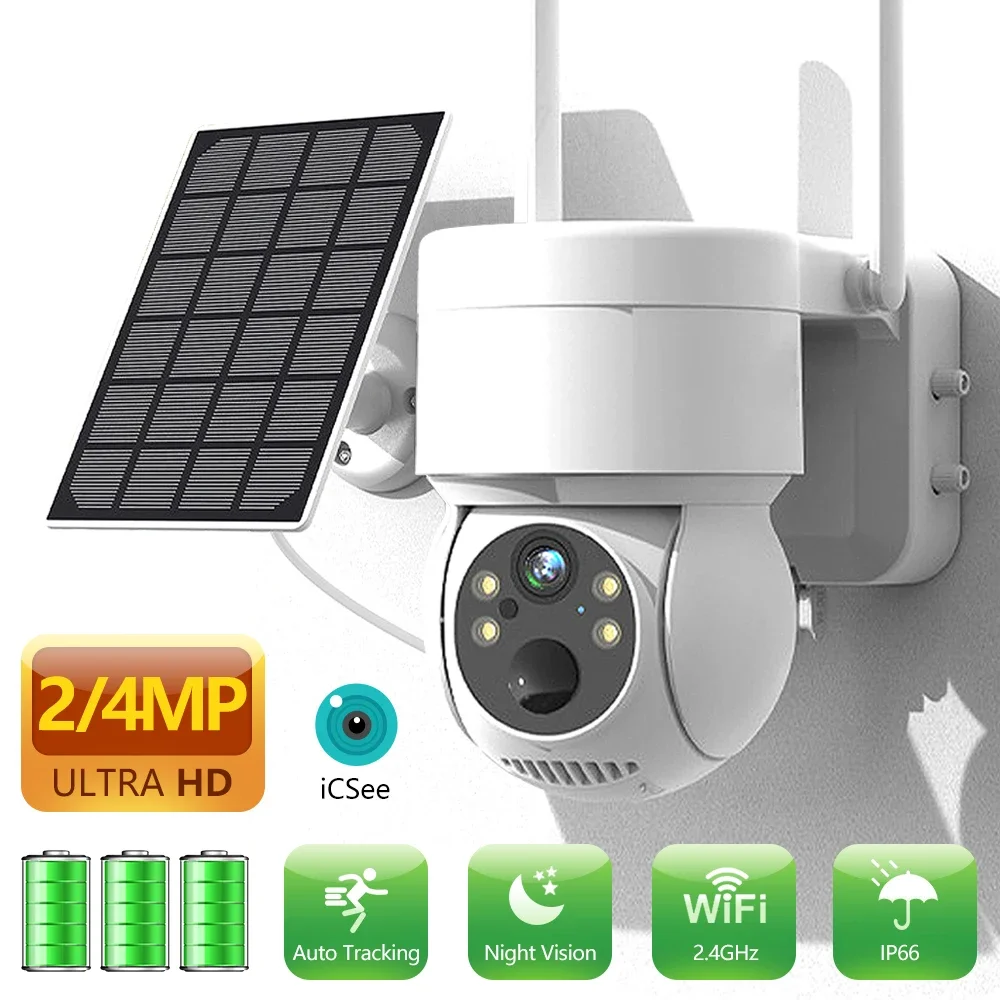 2/4MP Wireless Solar Camera with 7800mAh Battery PIR Human Detection HD 1080P PTZ Wifi Camera CCTV Surveillance IP Camera iCSee
2/4MP Wireless Solar Camera with 7800mAh Battery PIR Human Detection HD 1080P PTZ Wifi Camera CCTV Surveillance IP Camera iCSee