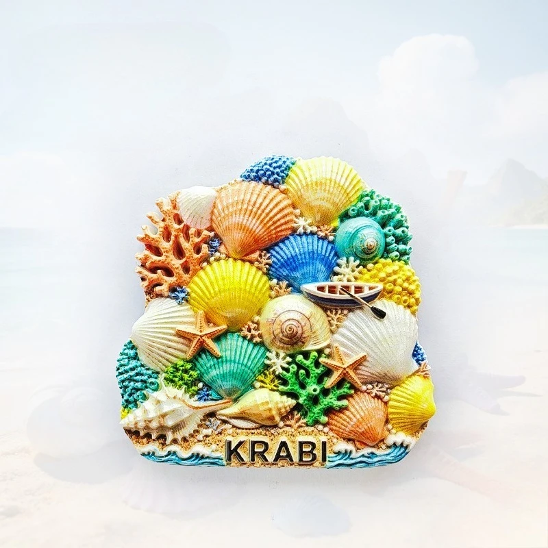 Krabi Shell Fridge Magnet - Organic 3D Beachcomber Souvenir Unique Thai Coastal Gift for Travel & Nautical Home Decor
Krabi Shell Fridge Magnet - Organic 3D Beachcomber Souvenir Unique Thai Coastal Gift for Travel & Nautical Home Decor