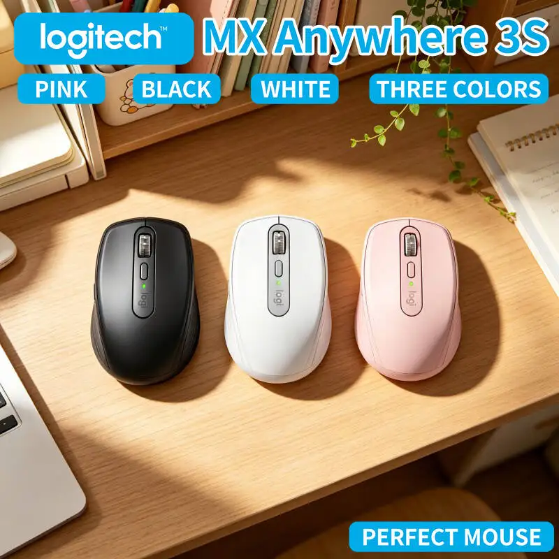 Ergonomic MX Anywhere 3S Mouse - 8K DPI, 3-Device Sync, Silent Click, Ideal for Pet Shop Office Training Hall Work Space
Ergonomic MX Anywhere 3S Mouse - 8K DPI, 3-Device Sync, Silent Click, Ideal for Pet Shop Office Training Hall Work Space