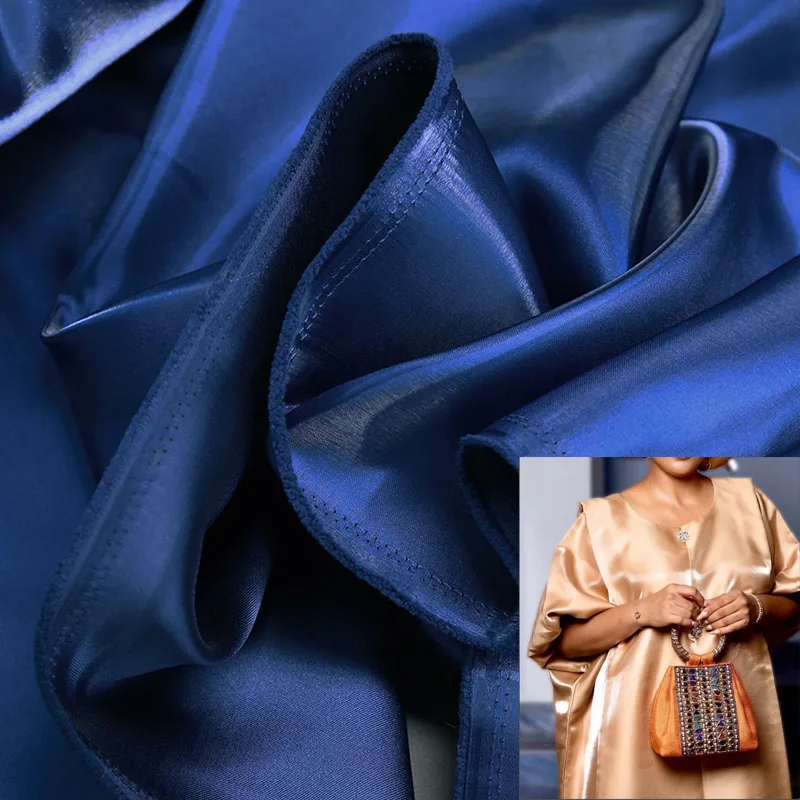 Luxury Glossy Liquid Satin Fabric Solid Color Crystal Watery Luster Satin Wedding Gift Clothing Designer DIY Sewing Fabrics
Luxury Glossy Liquid Satin Fabric Solid Color Crystal Watery Luster Satin Wedding Gift Clothing Designer DIY Sewing Fabrics