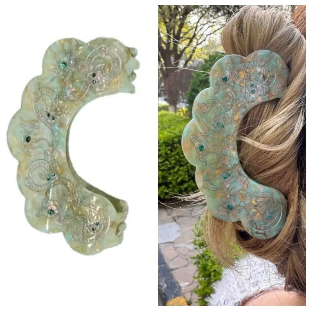 Chinese Style Chinese Style Shark Clip Exquisite Geometric Dragon Pattern Hair Claw Ponytail Holder Acetic Acid
Chinese Style Chinese Style Shark Clip Exquisite Geometric Dragon Pattern Hair Claw Ponytail Holder Acetic Acid