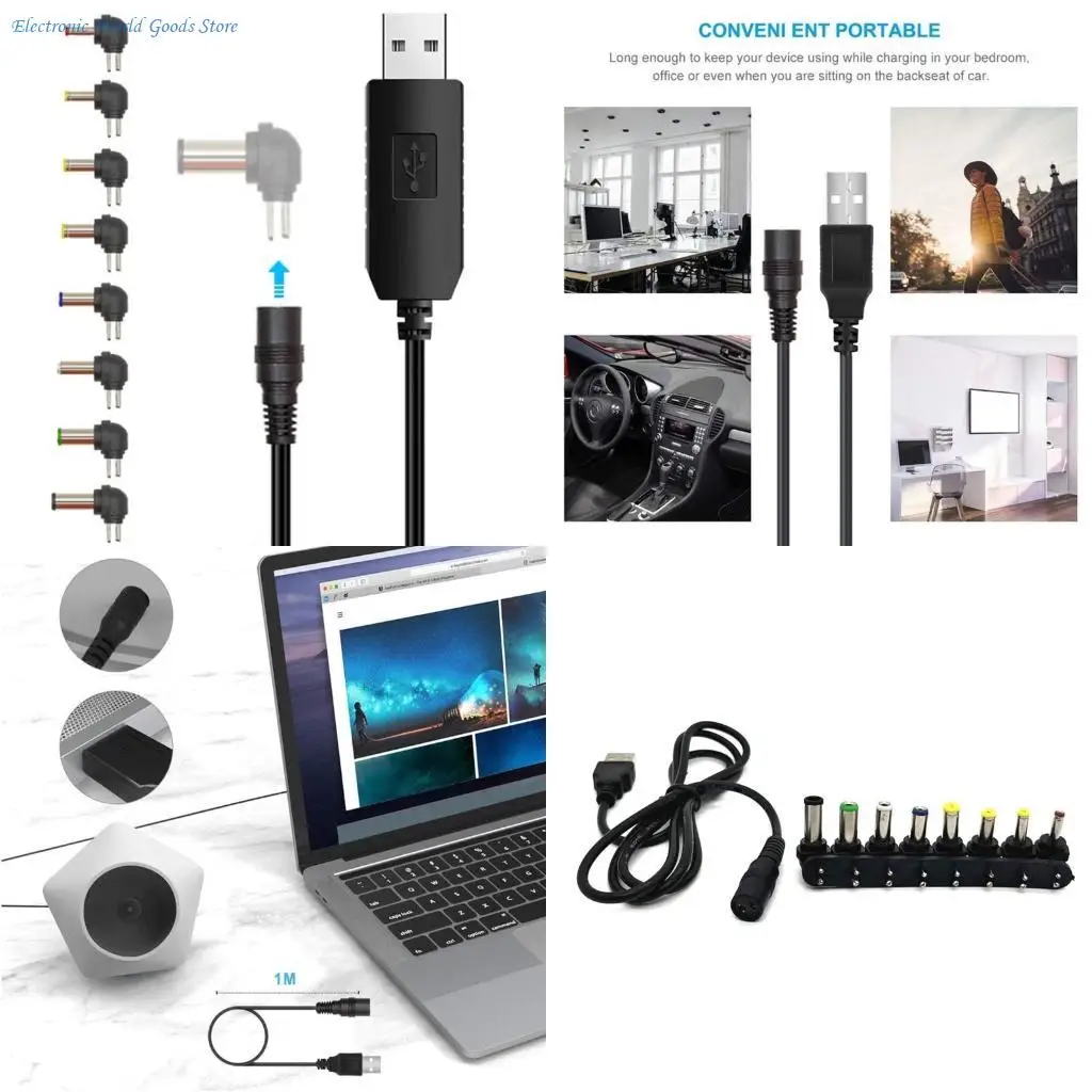A3PD USB 5V To DC5521 Converters Cable USB to DC5.5x2.1mm Charging Cable 8 Adapters
A3PD USB 5V To DC5521 Converters Cable USB to DC5.5x2.1mm Charging Cable 8 Adapters