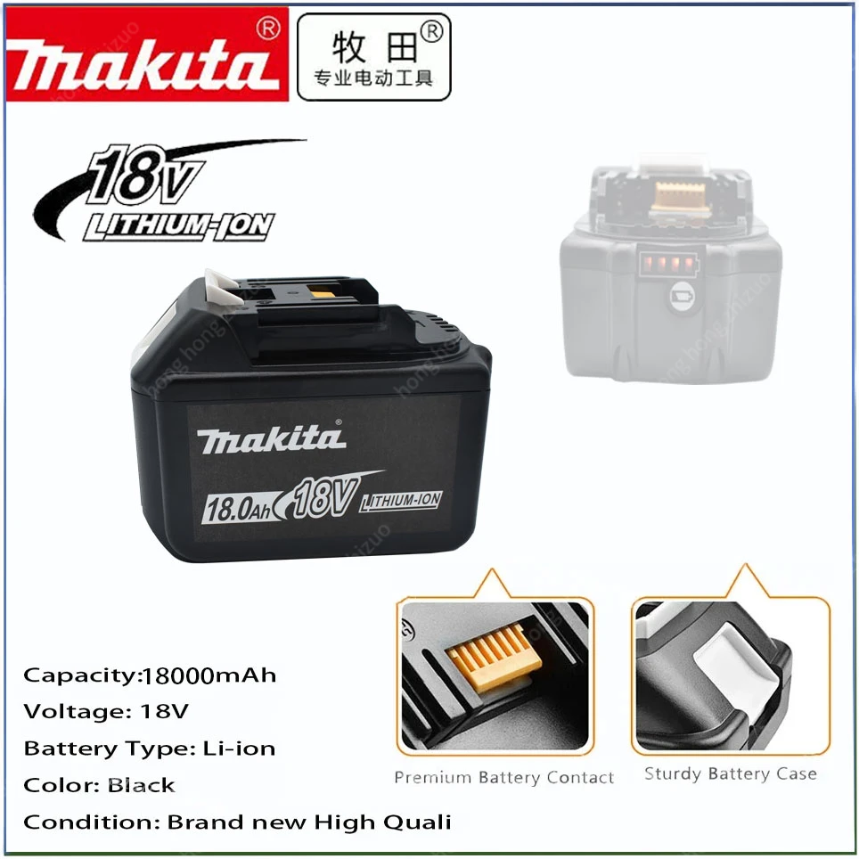 Makita Replacement 18V 18.0Ah Battery For BL1830 BL1830B BL1840 BL1840B BL1850 BL1850B rechargeable battery LED indicateur
Makita Replacement 18V 18.0Ah Battery For BL1830 BL1830B BL1840 BL1840B BL1850 BL1850B rechargeable battery LED indicateur