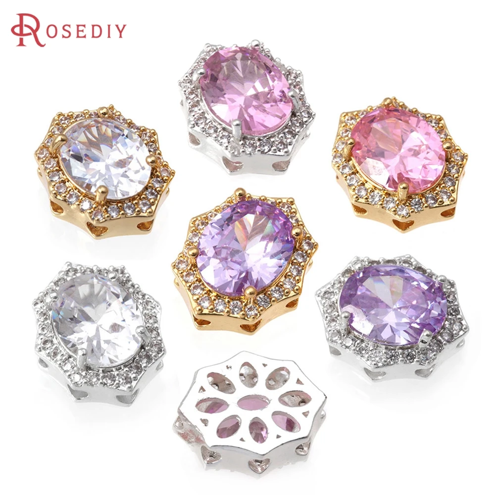 4PCS 18K Gold Color Brass Zircon Oval Spacer Beads Bracelets Beads High Quality Diy Necklace Earrings Jewelry Making Accessories
4PCS 18K Gold Color Brass Zircon Oval Spacer Beads Bracelets Beads High Quality Diy Necklace Earrings Jewelry Making Accessories